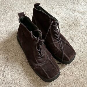 FRYE Avenger Women's Size 7M Coffee Suede Leather Ankle Lace Up Boots